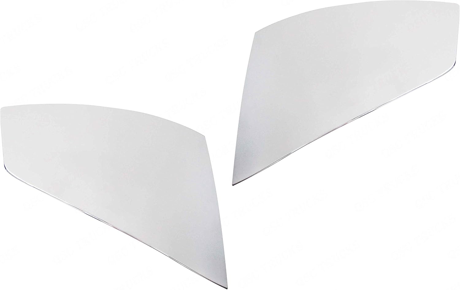 QSC Truck Parts Bumper Set w/Chrome Trim Center Corners LH RH compatible with Volvo Truck VNL 2016 & Up