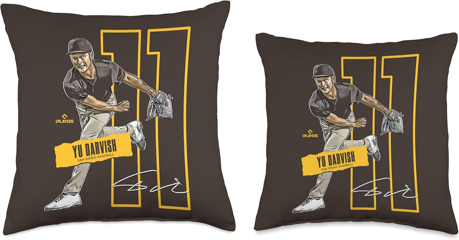 Yu Darvish | San Diego Baseball Players | MLBYU 301N Throw Pillow