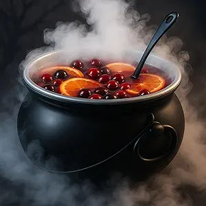 LemonRoad 3 Pcs Halloween Decoration 12.6 Inch Cauldron Trick or Treat Bucket Plastic Punch Bowl with Ladle Black Cauldron Candy Bowl for Halloween and St. Patrick's Day Party