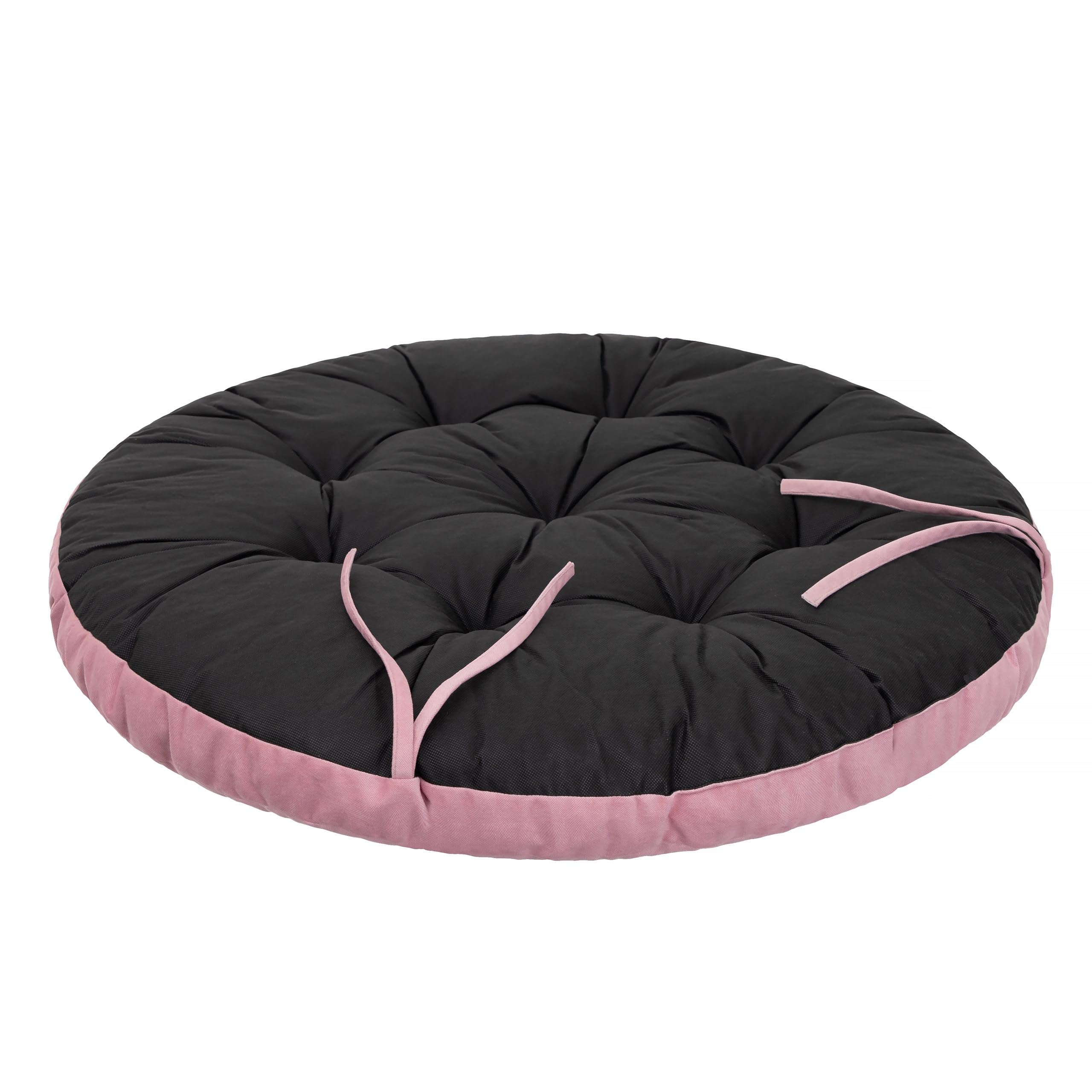 PillowPrim Velvet Kissen für Hängesessel, Sitzkissen für Stuhl, Hängekorb Sessel, Indoor Kissen, Waschbar Auflage, Rund, Swing, Schaukelkissen, Rosa, 92 cm
