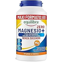 Equilibra, Magnesio Zero Zuccheri, Maxi Formato 400g in Polvere, Magnesio Bisglicinato, Pidolato, Carbonato, per Affaticamento, Funzione Muscolare, Solubile in acqua fredda, Vegan, Sapore Agrumato