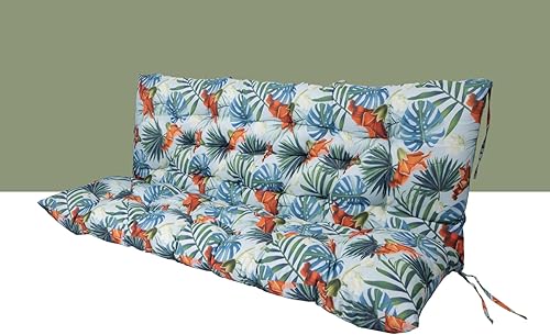 Miniatura 25 de Cojín de columpio para porche de tres asientos, cojines impermeables de repuesto con respaldo, muebles de jardín al aire libre, patio, cojines