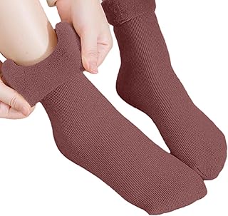 冬のコージー ソックス - 厚くするための 豪華な暖かい靴下,女性の冬の厚く暖かい靴下レディースシームレスソフトベルベットスノーソックス女性と男性