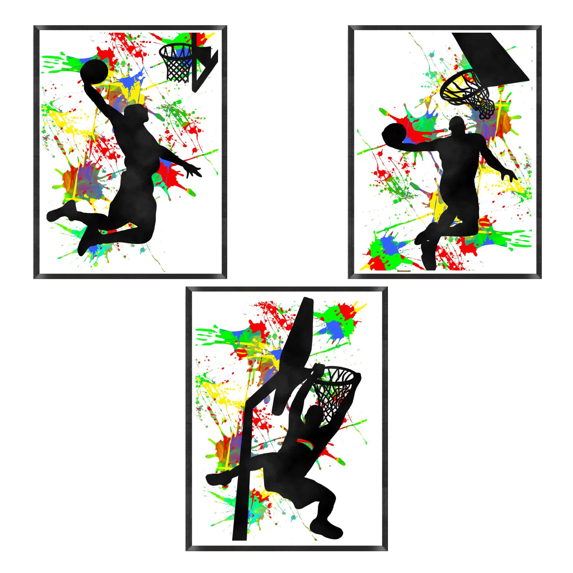 Set of three basketball prints, Multi, A3