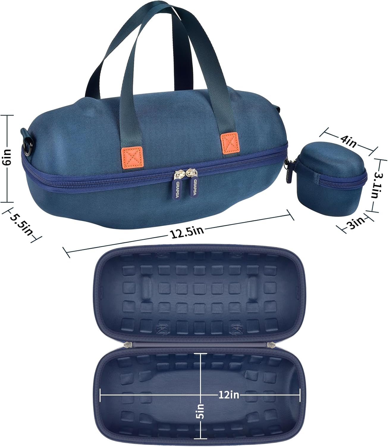 Case Compatible with JBL Xtreme 4/3 Portable Waterproof Wireless Bluetooth Speaker. Travel Carrying Storage Organizer with Holder for Adapter (Box Only) -Black - Image 6