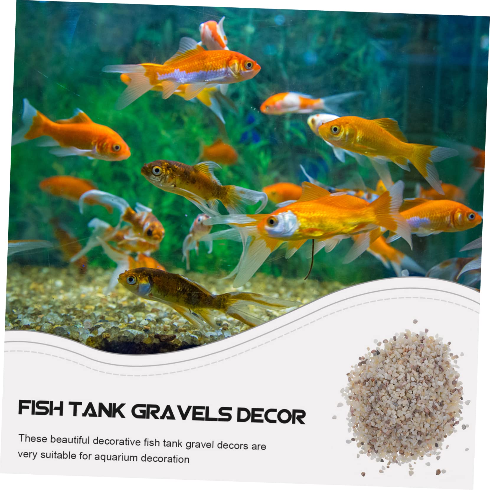 Cabilock 1 Juego Grava De Acuario Mini Grava para Paisajismo Coral Triturado para Acuario De Agua Dulce Piedra Decorativa Jardín Pecera Guisante Arena Perlada Plantas Acuáticas
