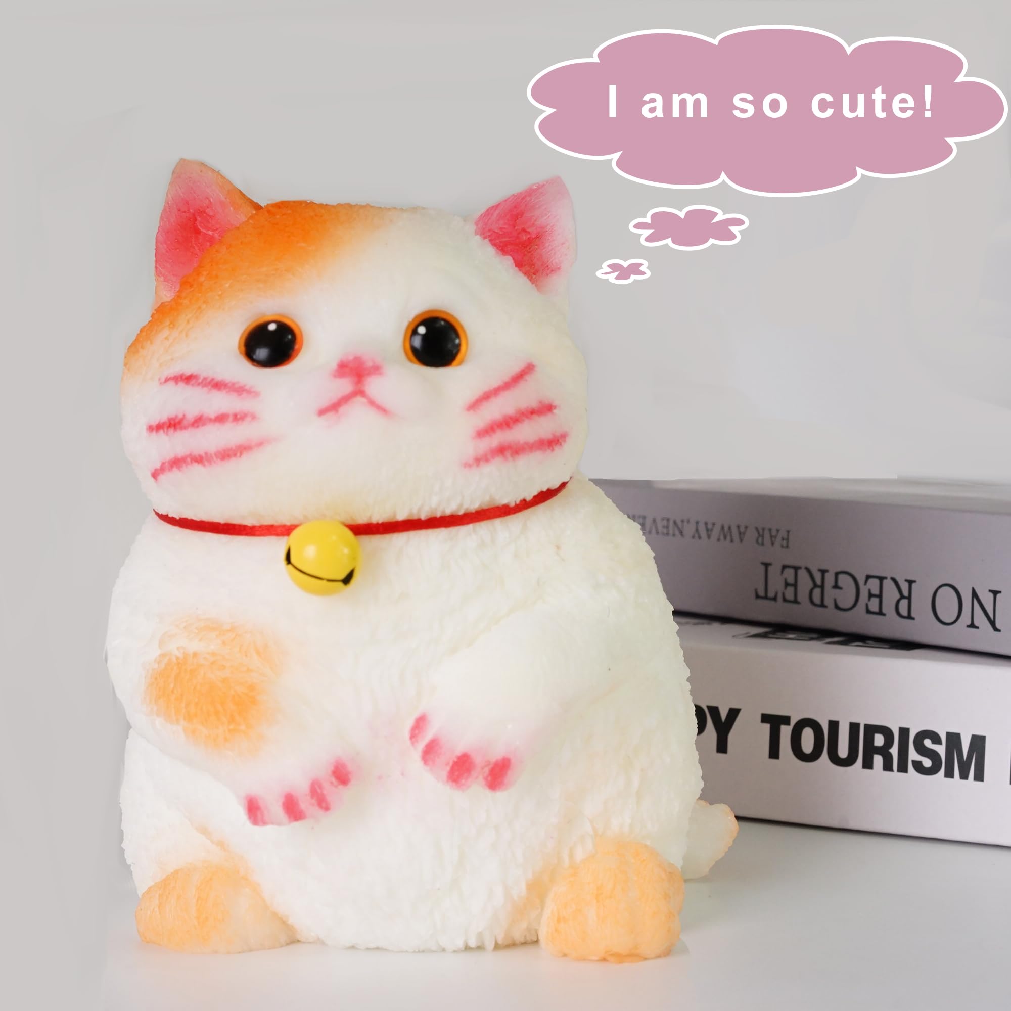 Amazon | 3Dタバスクイッシーキャット、ハンドメイド猫スクイーズ