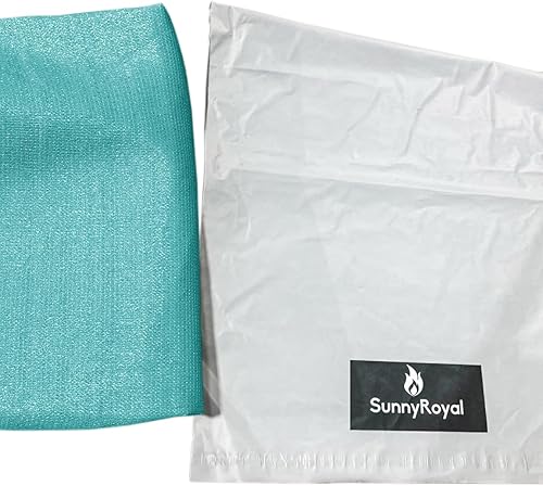 Miniatura 9 de SunnyRoyal Toldo tipo vela rectangular de 8 x 8 pies, para dar sombra a patios, exteriores, para jardín al aire libre (turquesa)