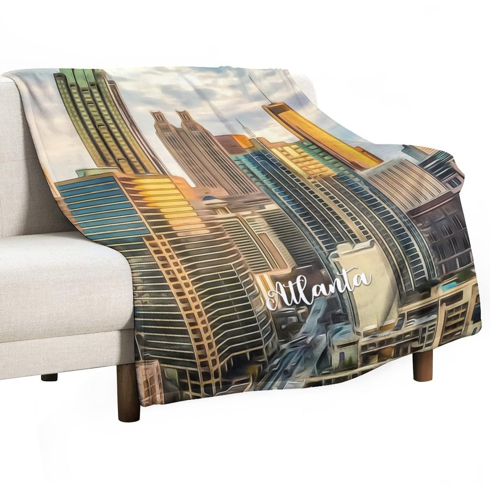 Couverture micro polaire Atlanta 130x150 cm pour lit et canapé