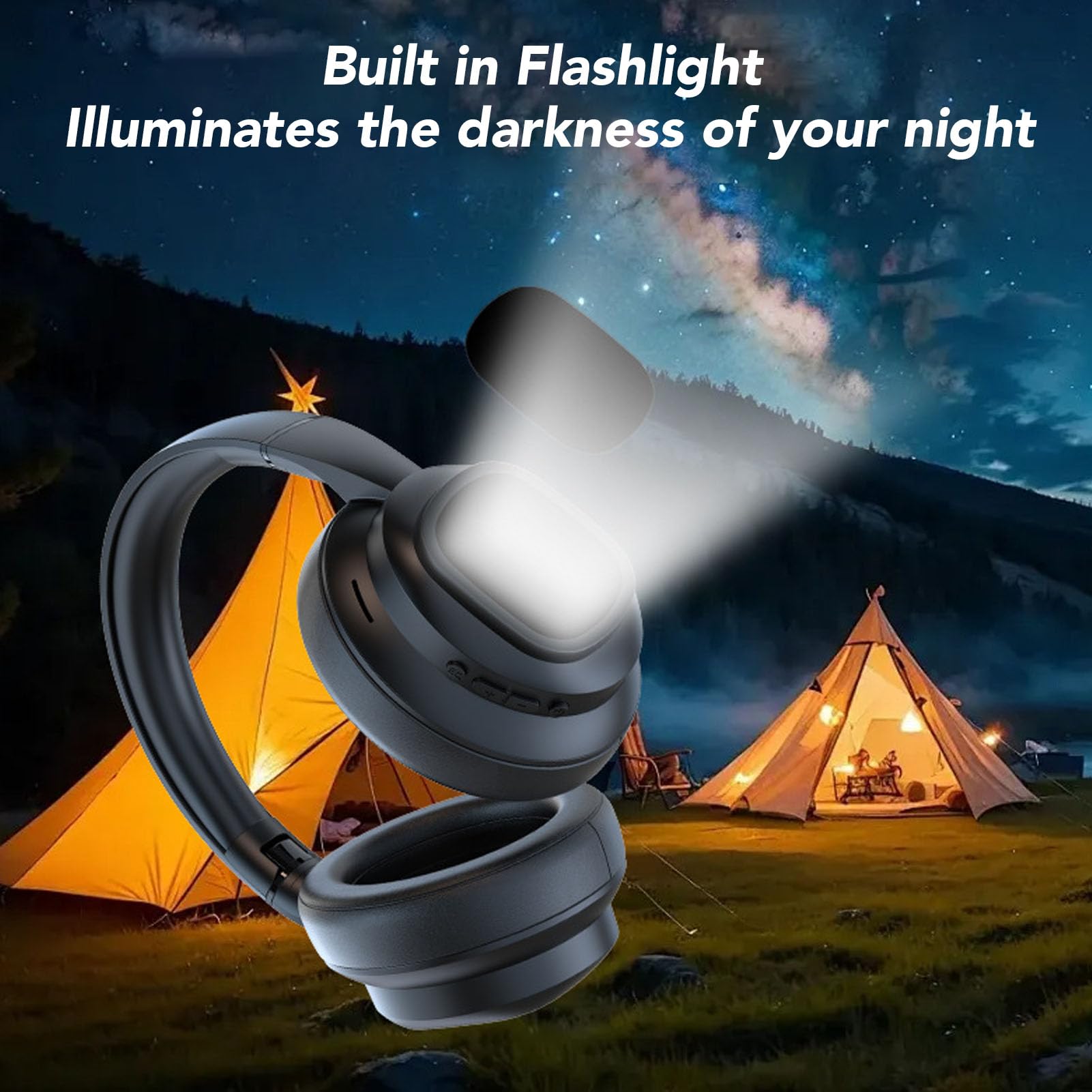 Cuffie intelligenti AI con schermo staccabile Traduzione in tempo reale in 115 lingue ANC ibrido Bluetooth 6.0 Torcia integrata per viaggi aziendali di uso quotidiano