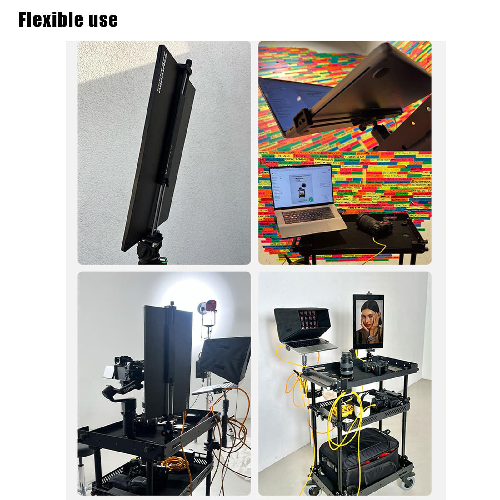 FOTGA Soporte de abrazadera para trípode para portátil con placa de
