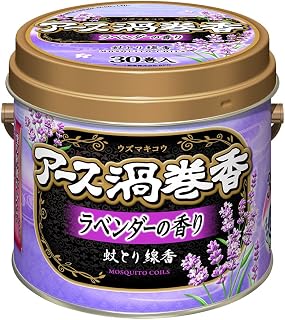 アース渦巻香 蚊取り線香 ラベンダーの香り [30巻缶入]