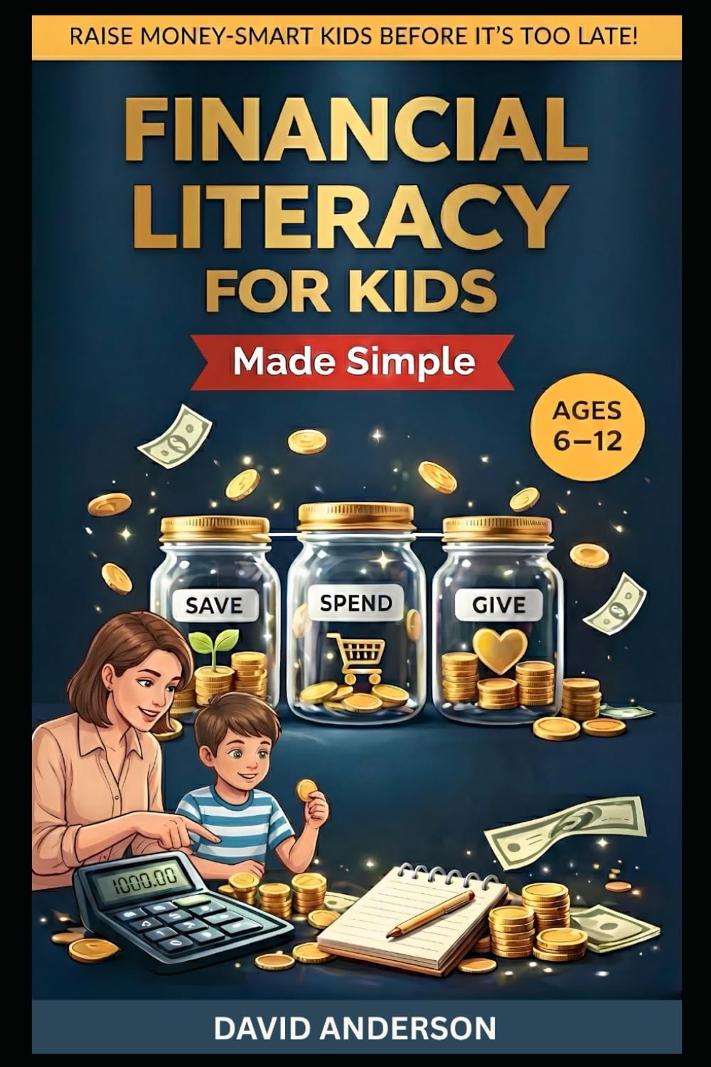 Financial Literacy for Kids Made Simple: A Complete Parent Guide to Teaching Saving, Spending, Budgeting, and Lifelong Smart Money Habits at Home (Ages 6–12)
