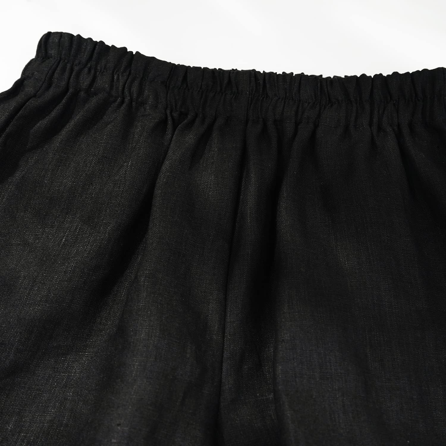 Amazhiyu Women’s 100% Linen Casual Summer High Waist Shorts with Pockets
