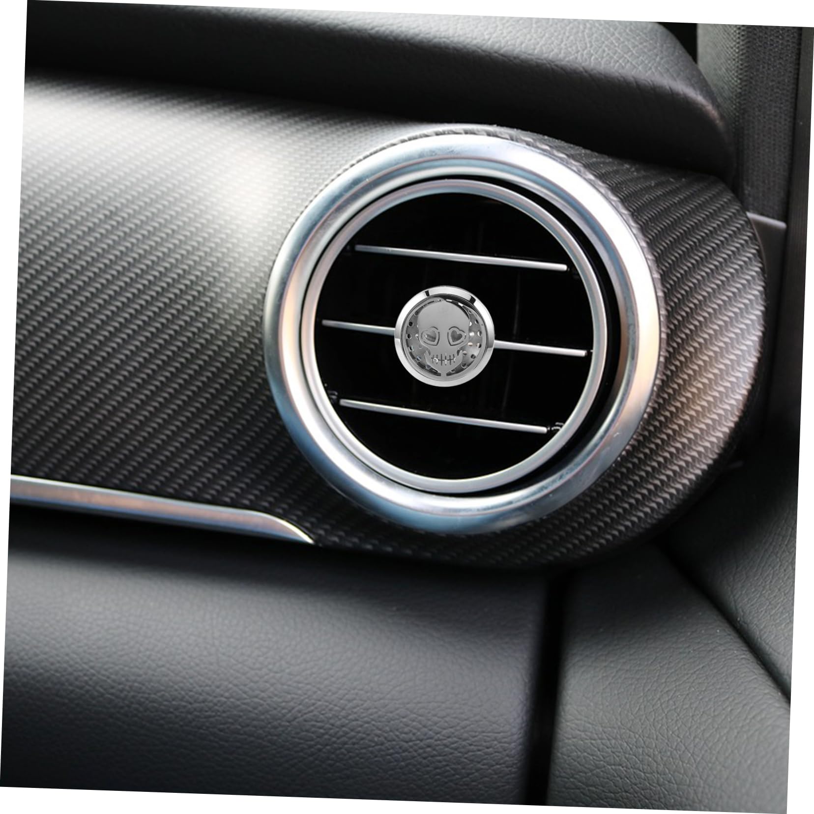 SOLUSTRE 5pezzi Diffusore Aromi Per Auto Con Design Teschio Clip Per Uscita Aria Decorazione Interni Automobili e Ambienti Inossidabile Efficienza Di Diffusione Stile Unico Per Casa e