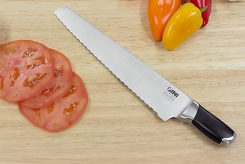 Miniatura 8 de FINI Cutlery Juego de cuchillos de 8 piezas con bloque para cocina acero alemán forjado afilado a mano diseño patentado de mango corto