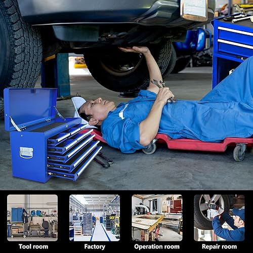 Miniatura 4 de Cofre de herramientas de 13 cajones, caja de herramientas con ruedas, gabinetes de herramientas rodantes con cajones, caja de herramientas