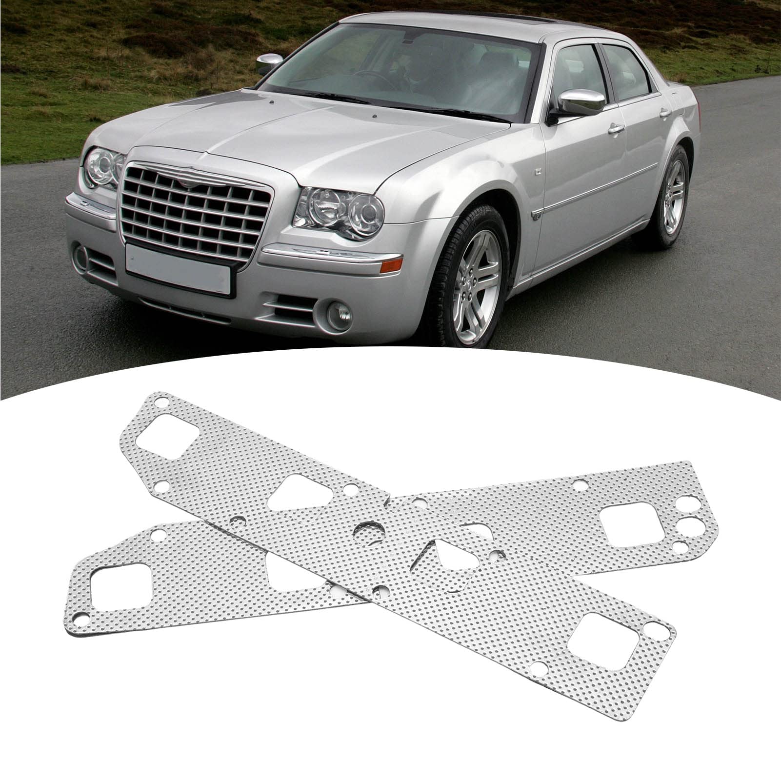 EBTOOLS Uszczelka Kolektora Wydechowego Samochodu śruby Szpilki Zestaw Aluminium ze Stali Nierdzewnej 6508218AA 6507746AA 6510140AA 6505316AA Zamiennik dla Dodge Ram 1500 2500 3500