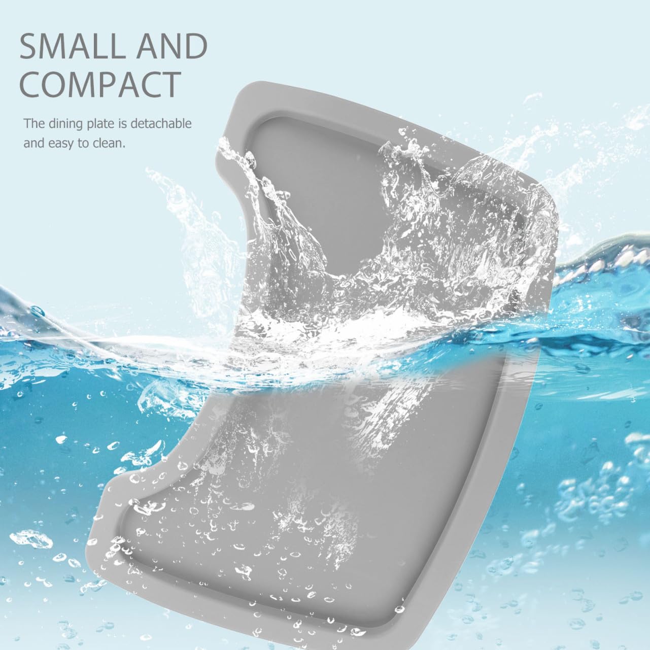 Reusable Highchair Tray Lightweight Removable Food Dish for Dining Chair Accessory Smooth Edge Design for Feeding for Home Go Use