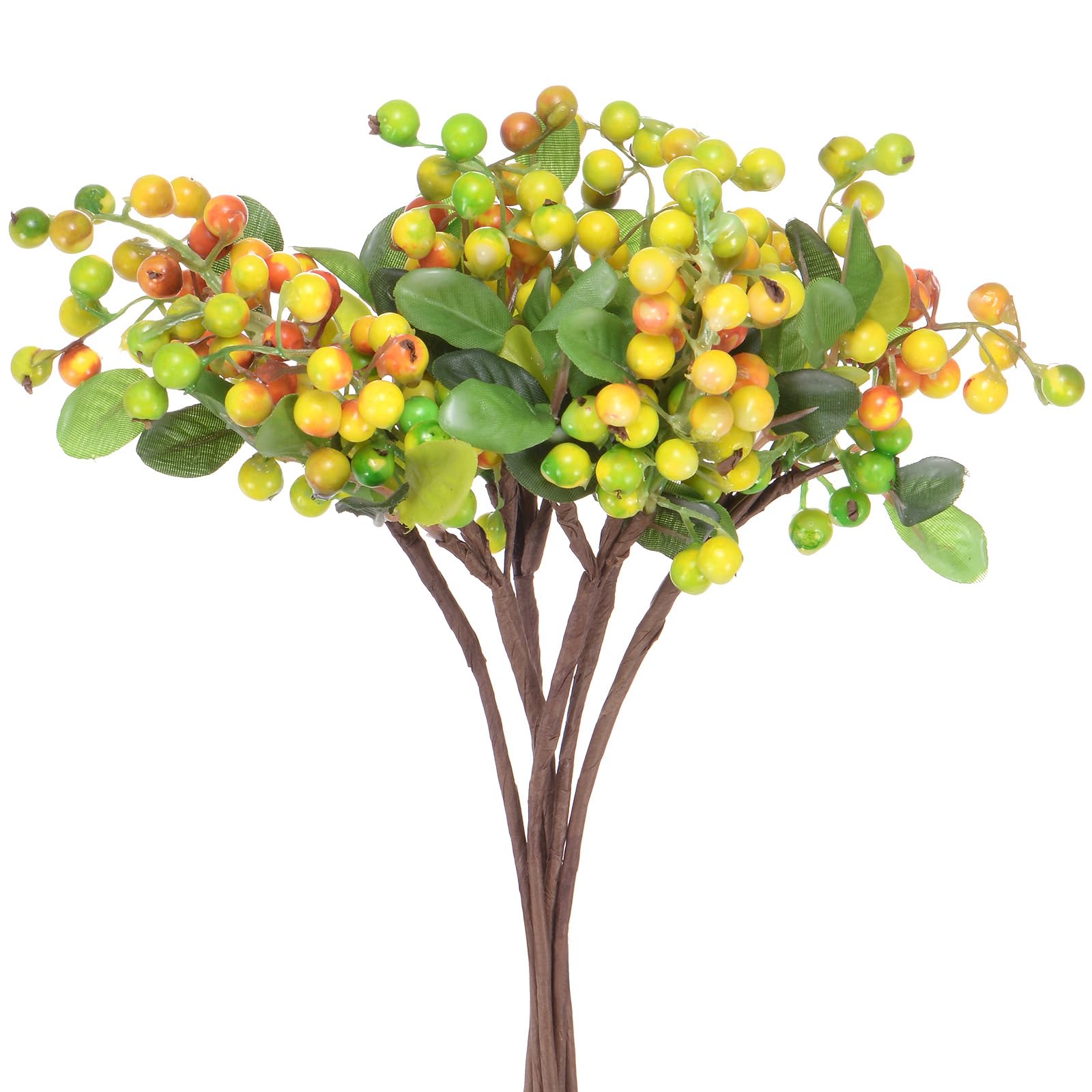 M METERXITY 6-Pack Artificial Berry, 9.8 Inch Faux Holly Berry Foam Faux Frosted Berries with Stems for Home/Wedding/Christmas/DIY/Party/Garden/Office