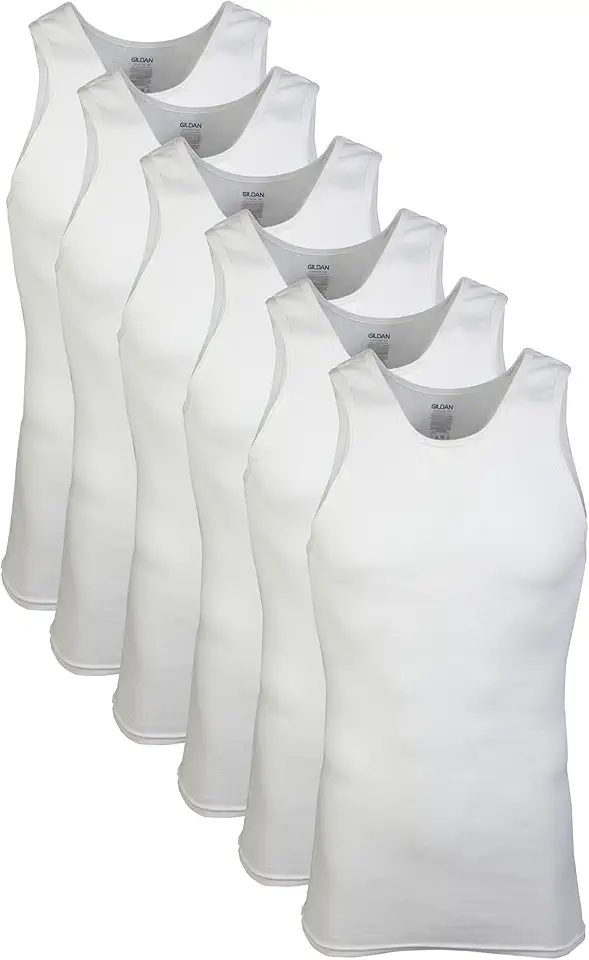 Gildan Men's A-Shirt Tanks, Multipack, Style G1104 OEKO-TEX STANDARD 100