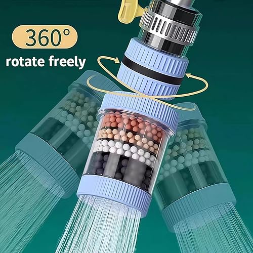 Miniatura 4 de Filtro de grifo de agua universal de 0.591-1.260 in, adaptador de grifo redondo, carbón activado, elimina cloro, fluoruro, metales pesados, incluye