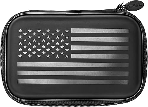 Sentinel - Estuche para 6 dardos con capacidad para accesorios adicionales, puntas, ejes y vuelos, compatible con punta de acero y dardos de punta