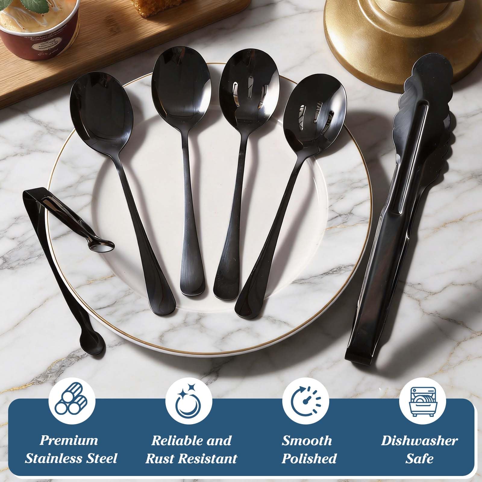 Mwellewm Buffet Utensil Set - 18 Pcs -5