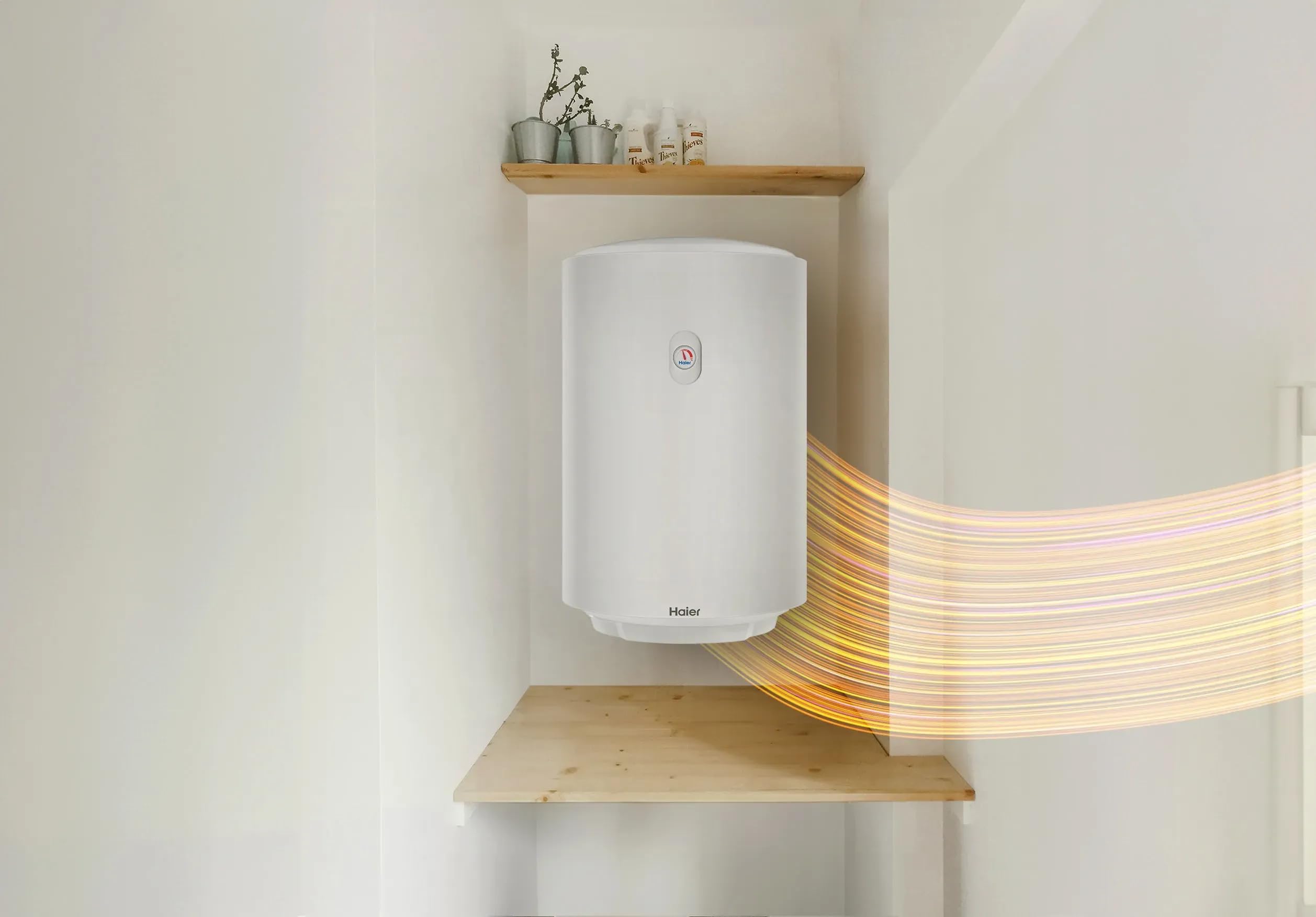 Termo eléctrico Haier RM1 100 L | Bajo consumo | Instalación multiposición | Clase B