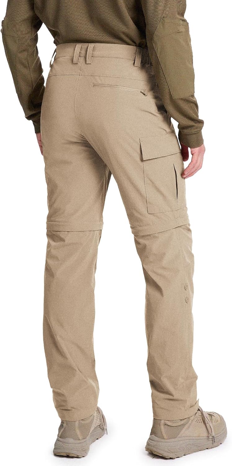 Moosehill Men's-Hiking-Pants Convertible Quick-Dry Water-Resistant Lightweight Zip-Off Outdoor with 5 Deep Pockets - Image 5