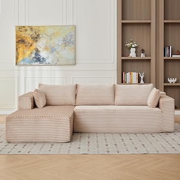 110 Modular L-Shape Sectional Sofa Couch for Living Room,Modern Compressed Memory Foam Sofa with Pillow, Large Upholstered Cloud Couch with Deep Seat,No Assembly Required
