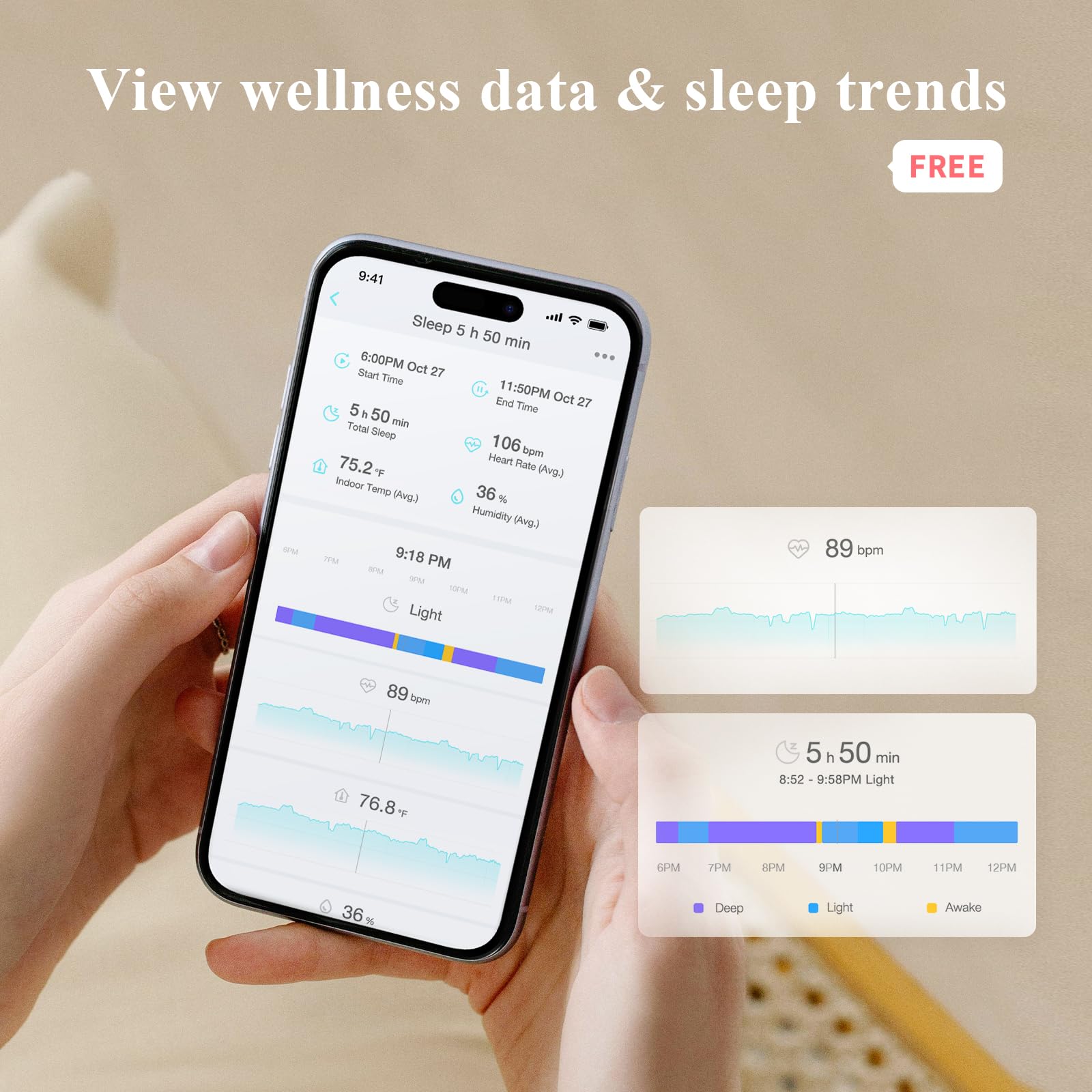 Sense-U Calcetín Inteligente (de Largo Alcance) Monitor para Bebés con Indicador de Sueño y Notificaciones en el Dispositivo, Rastrea Frecuencia Cardíaca y Movimiento Desde Cualquier Lugar