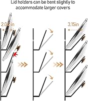 Vista 3 de 2-Pack Pot Lid Organizer, 6-Tier Pots & Pans Lid Holder Organizer for Cabinet or Wall/Door Kitchen Storage, No-Drill Adhesive Mount, Space-Saving