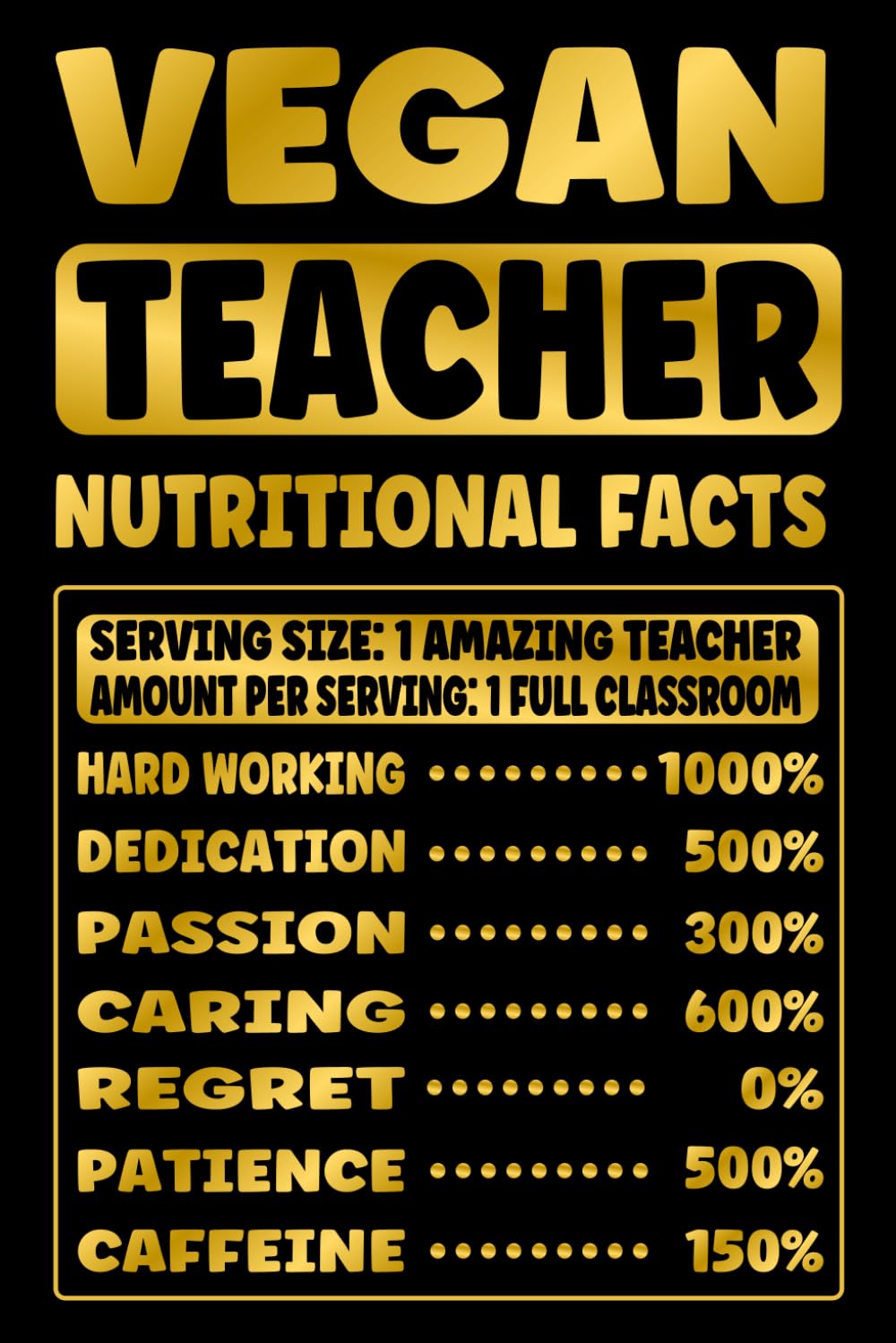 VEGAN TEACHER GIFTS: Novelty Lined Notebook - Funny Appreciation Present for Educators