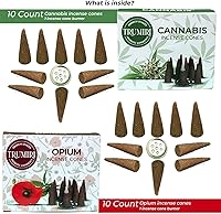 Vista 109 de TRUMIRI Incense Cones - Combo Pack of 20 Cone Incense - 10 Nag Champa + 10 Palo Santo - Insence Cones - Incense Cones Scented - Cone Incense Scents