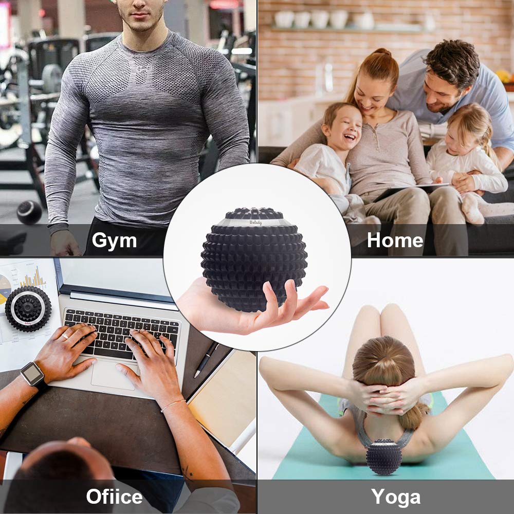 Elektrisch Massageball vibrierender Massageball Faszienball zur Selbstmassage für Muskel und Plantar USB Wiederaufladbar Schmerzlinderung Muskelspannung