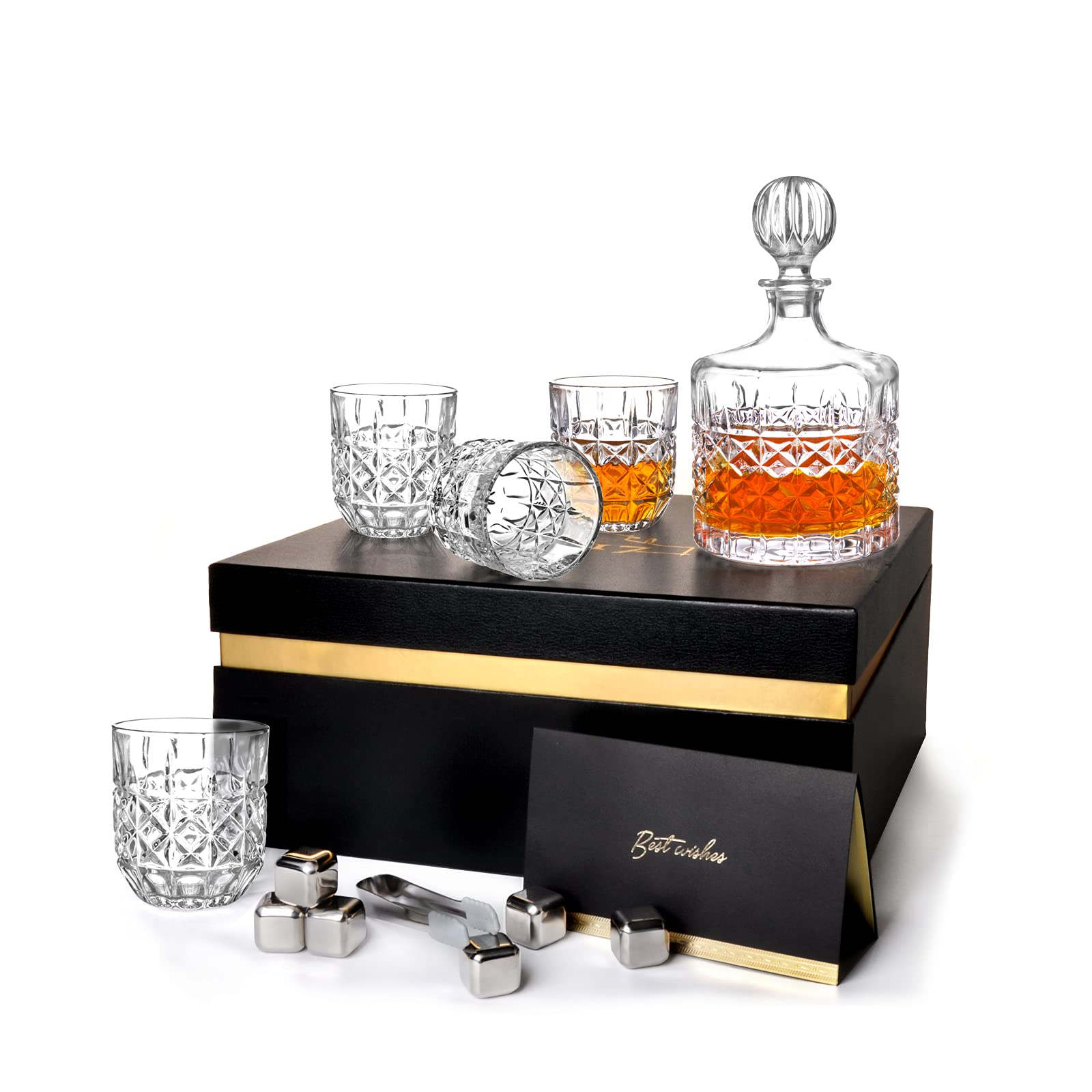 Buy 1917 Crystal Whiskey Decanter Sets for Men, Premium Whiskey