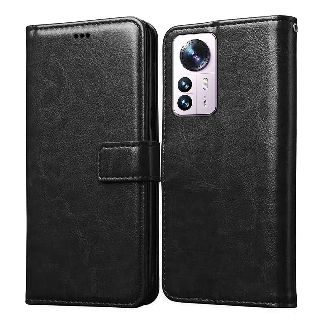 Xiaomi 12 Pro Flip Cover - Leather Wallet Case -6