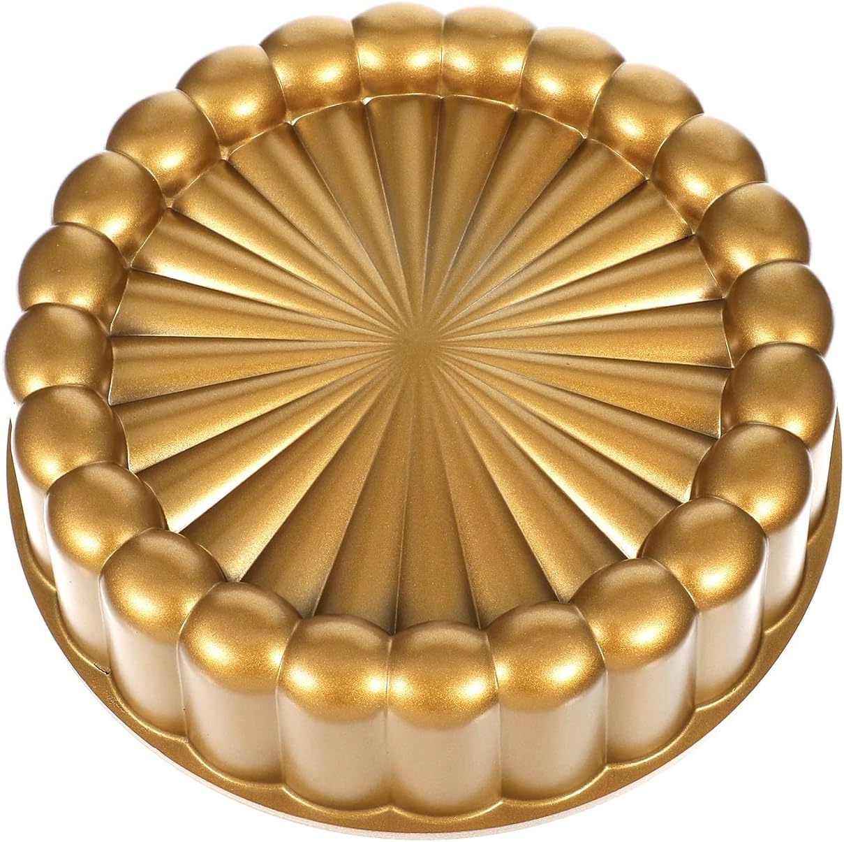 9.5 Inch Charlotte Cake Pan, Reusable Mold Fluted Cake Pan, Nonstick Aluminium Cakes Mold with Flower Shape for Cheese, Chocolate Cakes, Strawberry Shortcake, Brownie Tart Pie - Image 4