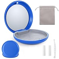 Vista 10 de Kit de estuche de retención premium con espejo, funda Invisalign con 2 piezas de masticables, herramienta de extracción de alineador y bolsa