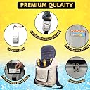 Outer Woods Insulated 3-Bottle Wine & Beer Cooler Bag – Portable Whisky Carry Bag, Cooler for Drinks with 360° Padded Protection, Adjustable Dividers & Snack Pockets – Party Cooler - Silver gallery image