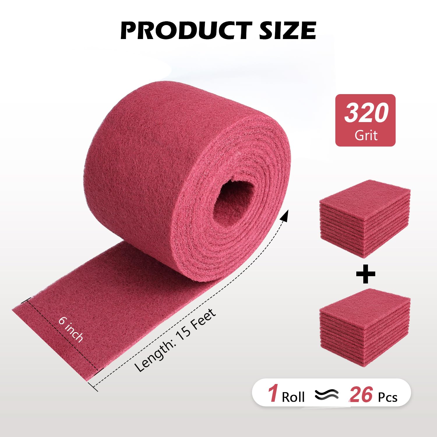 Maroon Scuff Pad Roll - Cut to Size! -2