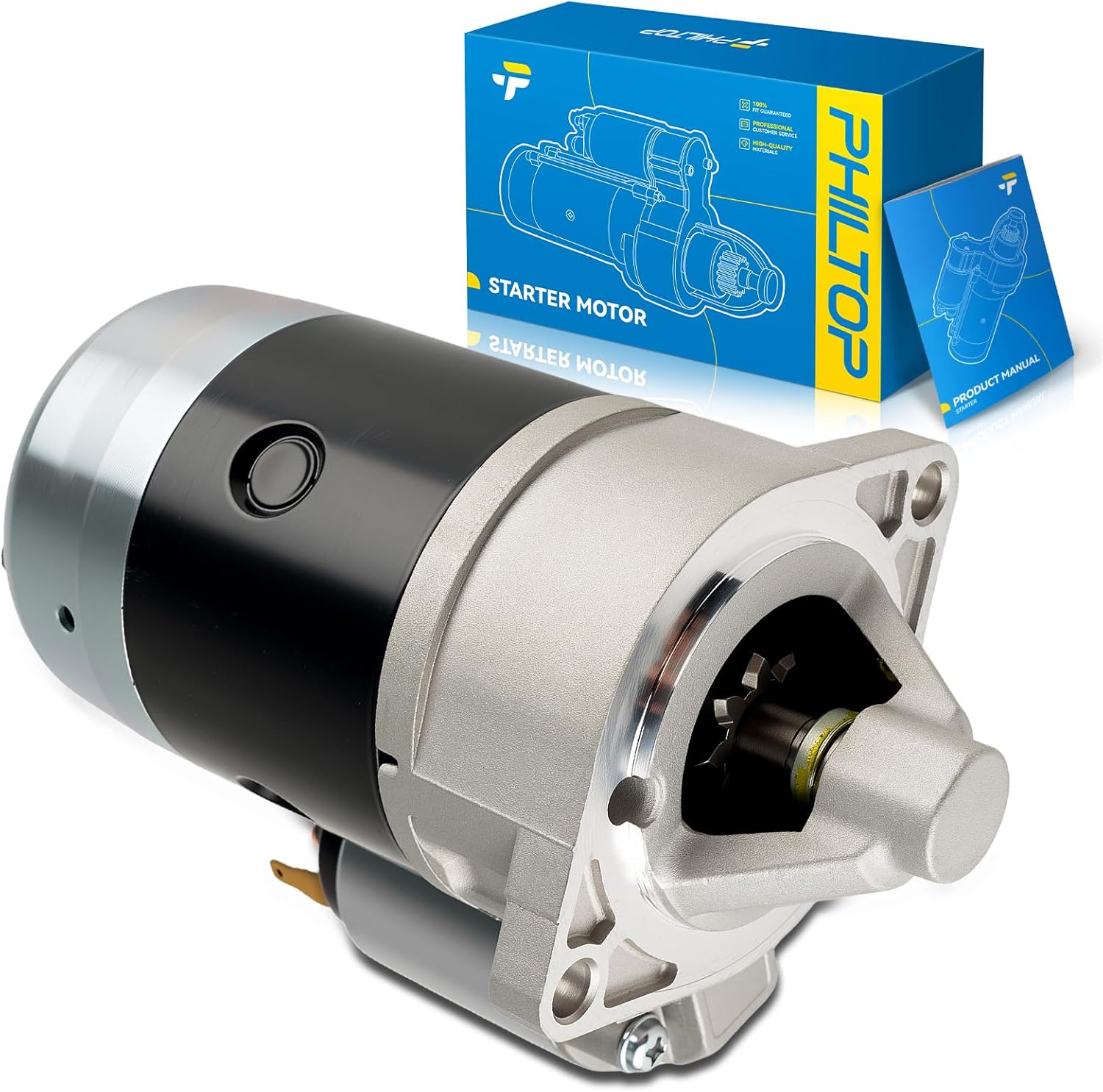 PHILTOP Automotive Starter Compatible with 1986-1995 Samurai, 1989 Sidekick8 Tooth for 16966N