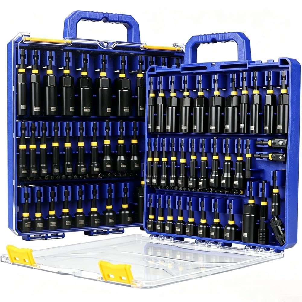 55-teiliges Impact-Nussbit-Set aus Chrom-Vanadium-Stahl mit Magnet