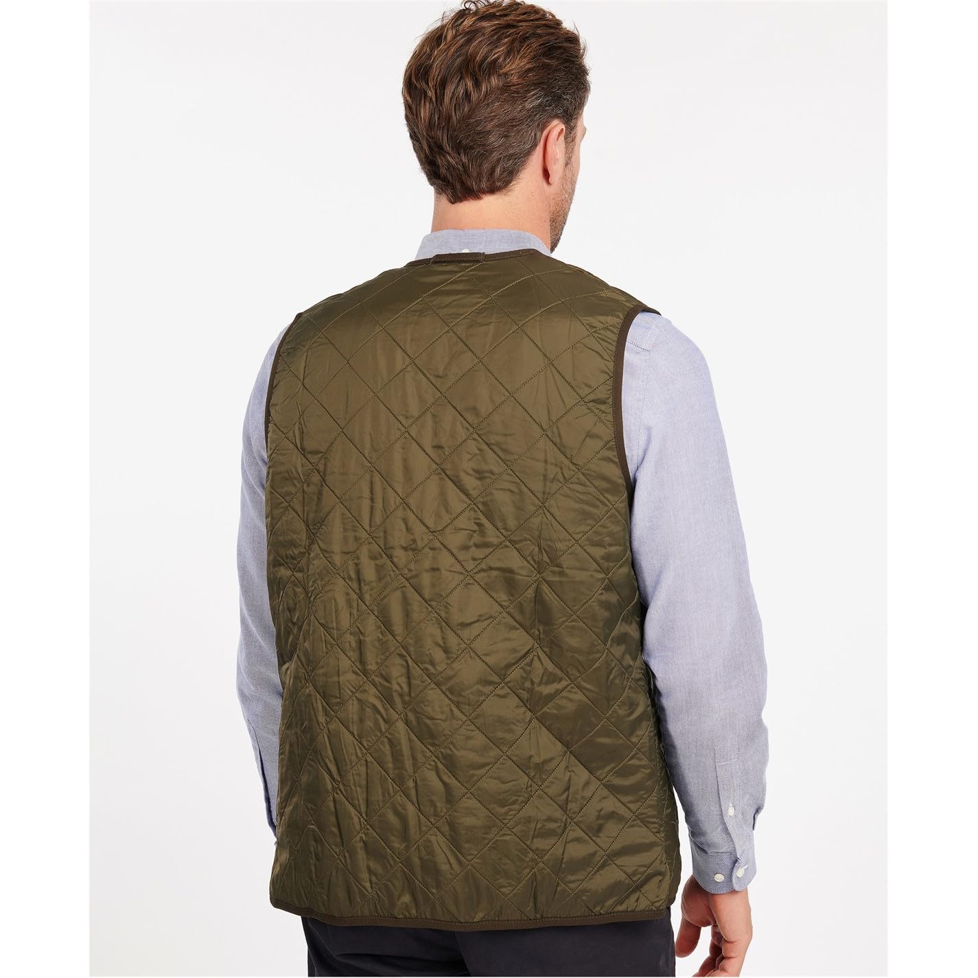 Barbour Gilet Trapuntato Uomo Verde con Zip MLI0002OL91 Verde S