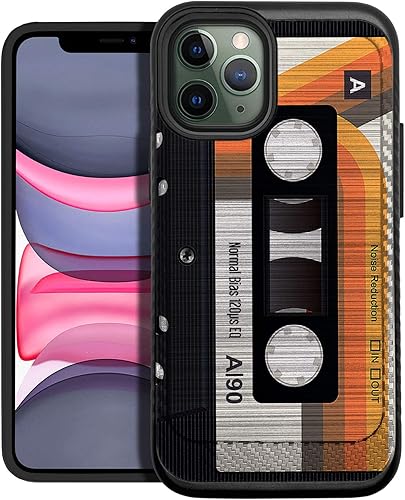 Miniatura 12 de CasesOnDeck - Carcasa para iPhone 12 Pro Max/iPhone 12 Pro Max [armadura cepillada] [Carcasa delgada, resistente, color negro mate (control retro)