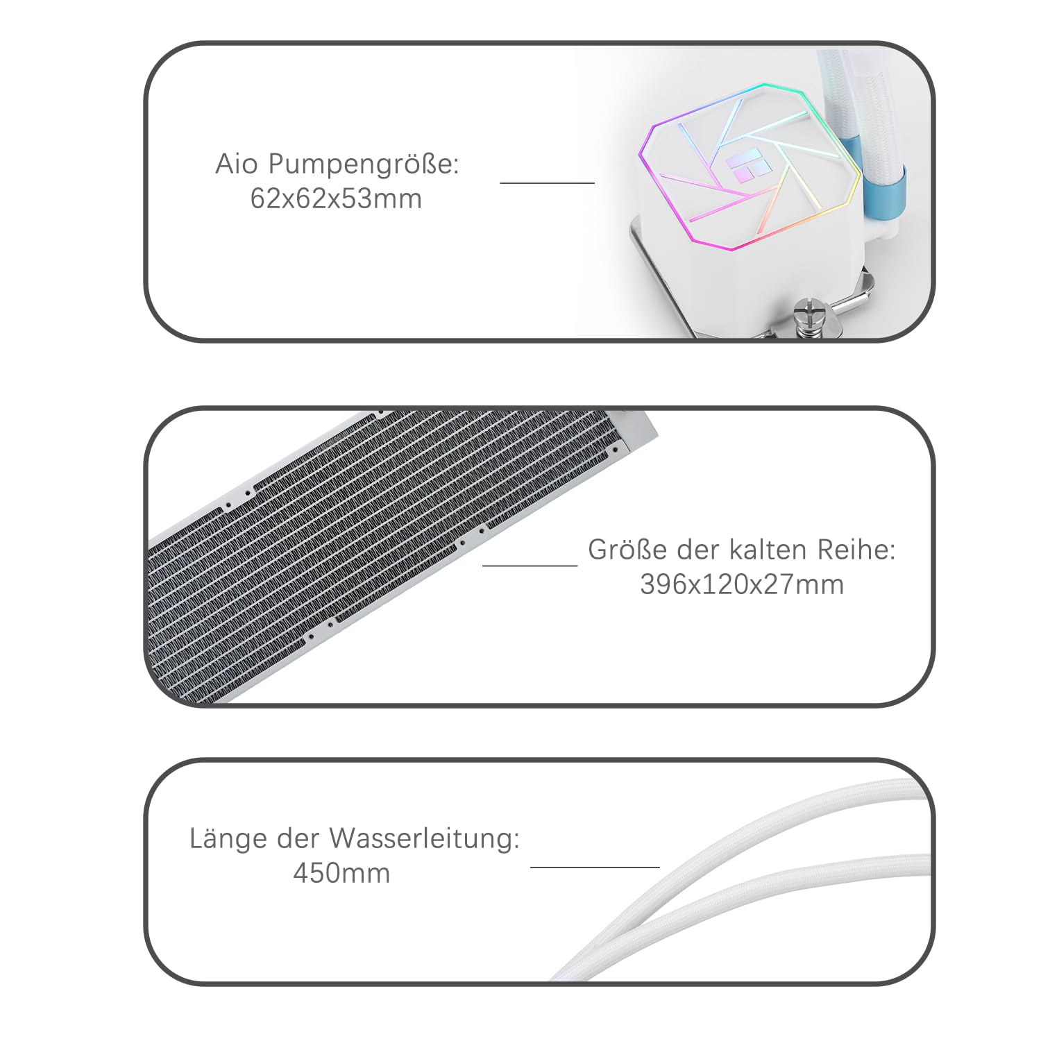 NZXT Kraken 360 White RGB - CPU waterkoeling - Max 31 dBA | Voordelig