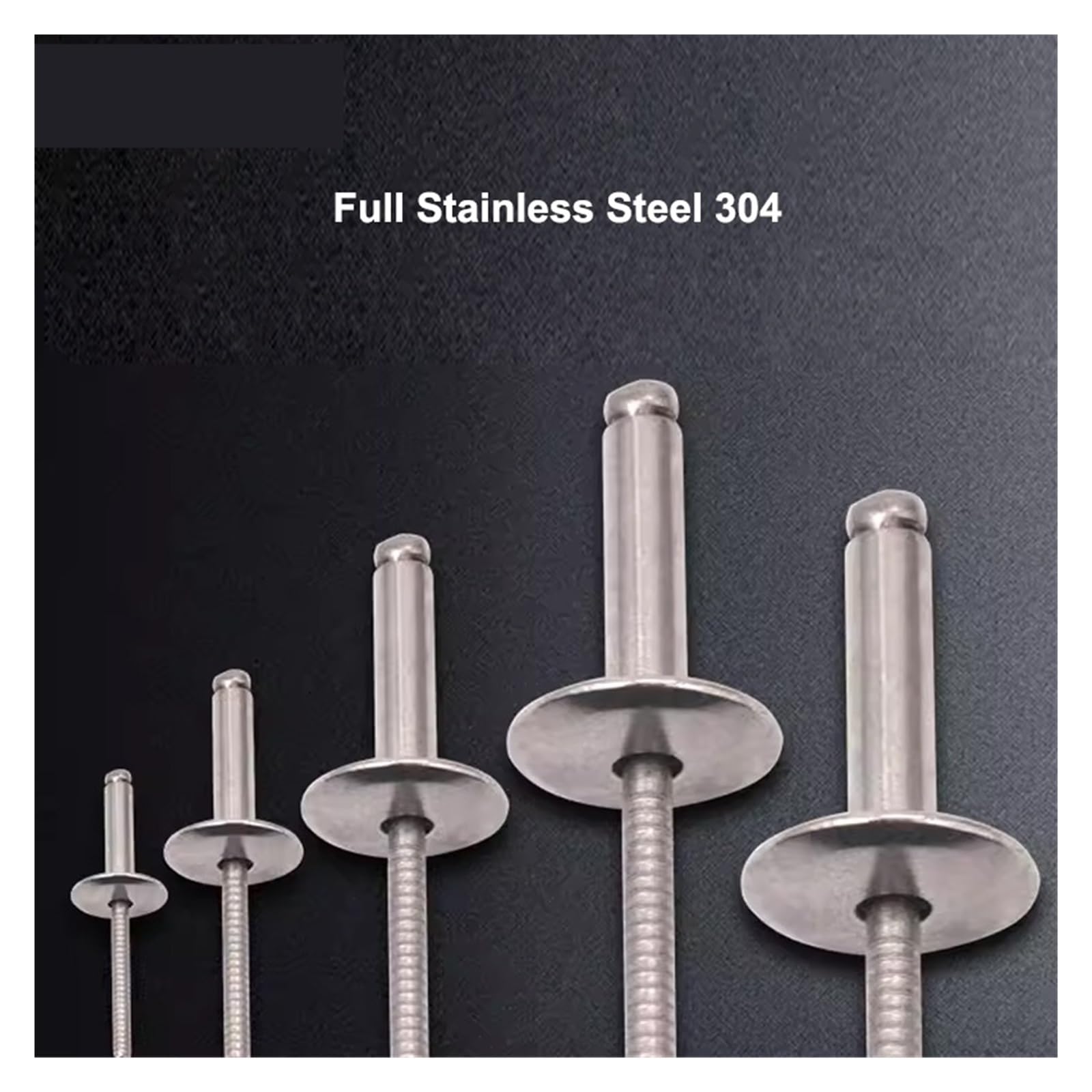 Rivets Aveugles en Aluminium 30/50 rivets aveugles à tête bombée et large bride en acier inoxydable(50Pcs,4.8x30x16 mm)