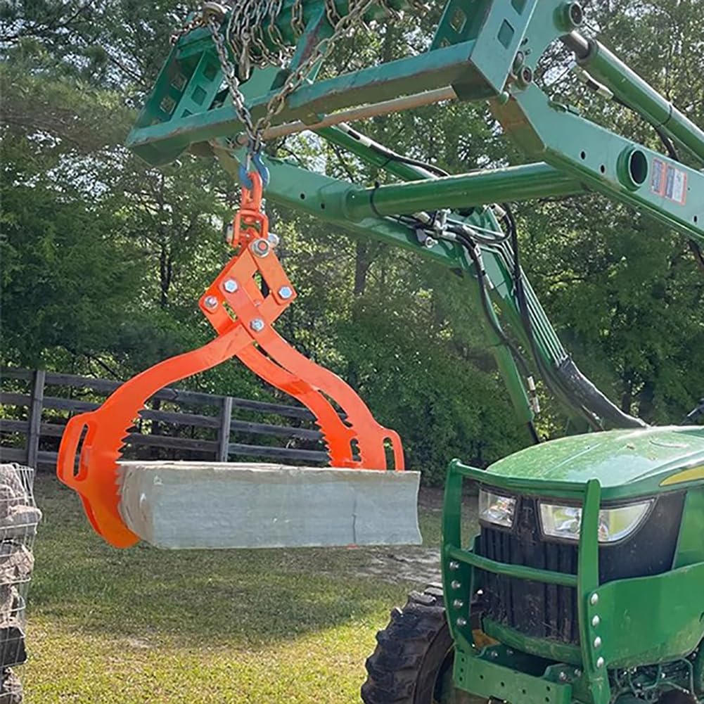 Chwytak do drewna z przesuwnym zaciskiem, obrotowy stalowy zacisk do podnoszenia kłód o 360°, podnośnik kłody z 4 szczękami, 28/32 cala, zacisk do drewna do transportu dr,32 Inches