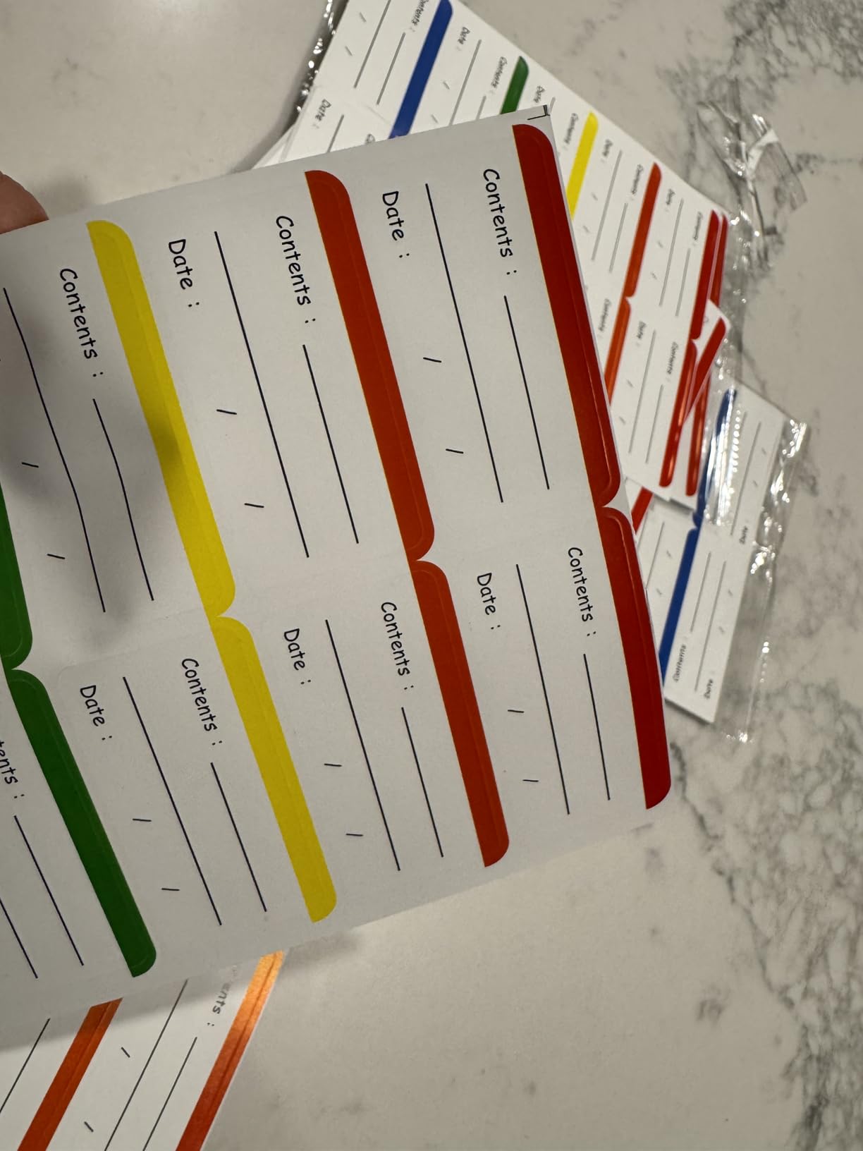 300 Pcs Freezer Pantry Label Stickers, Self-Adhesive Removable ...